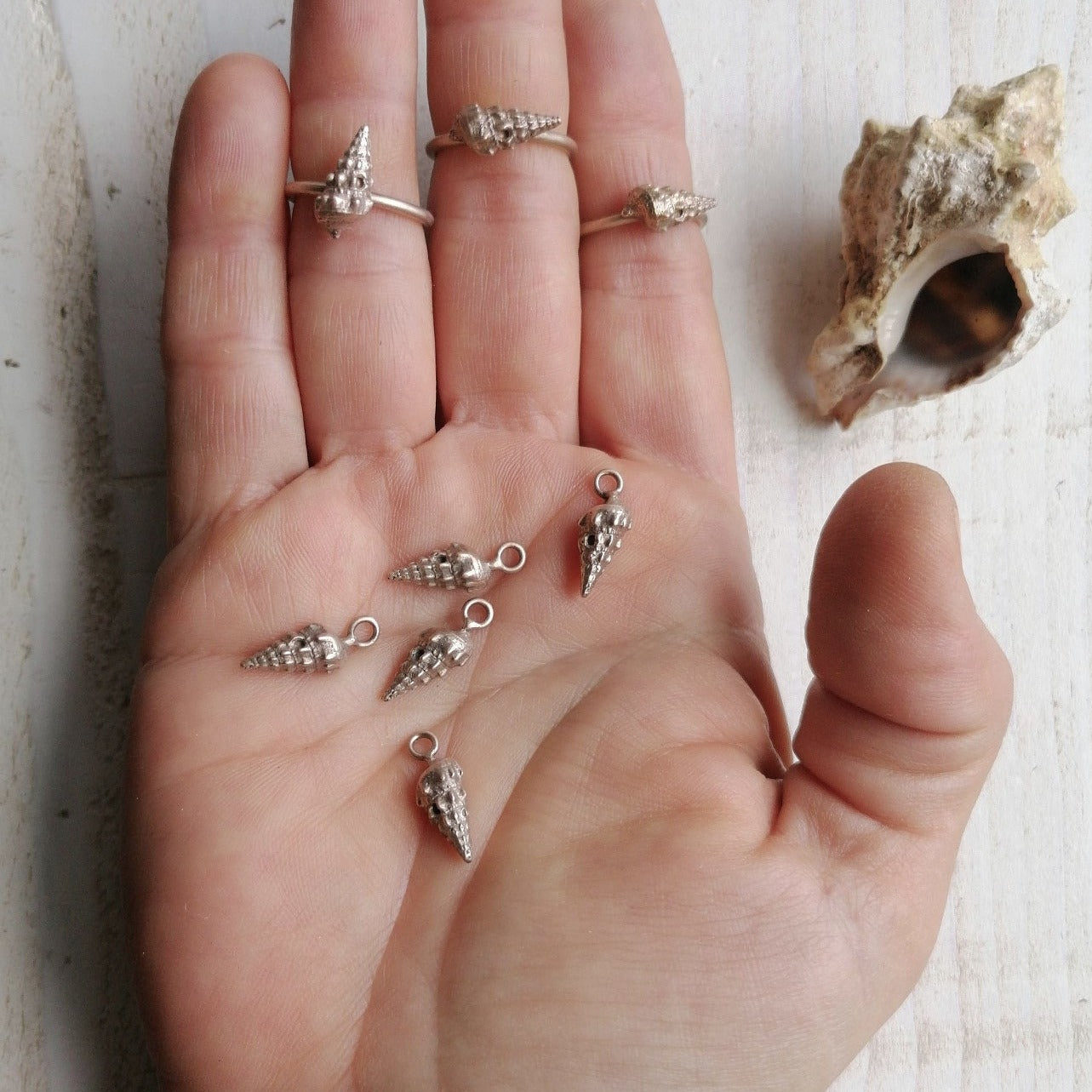 Long shell pendants
