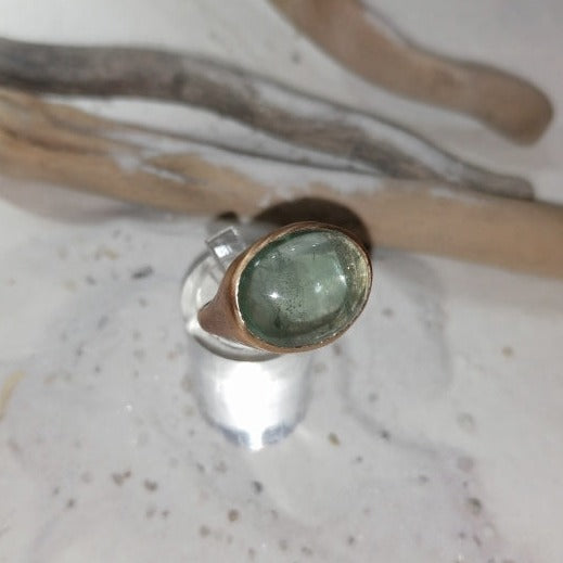 Anello acquamarina ovale piccolo